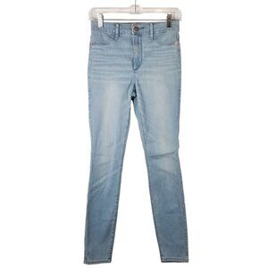 Abercrombie & Fitch 2 Jean Legging Light Wash High Rise‎ Skinny Jeans stretch
